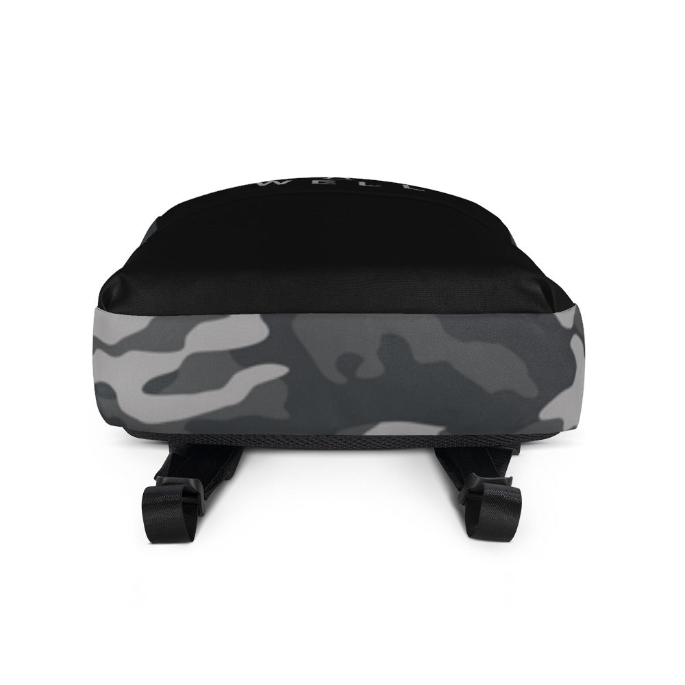I AM WELL Backpack - Black and Grey Multi-Cam w/ Grey and Black Logos - Young Man