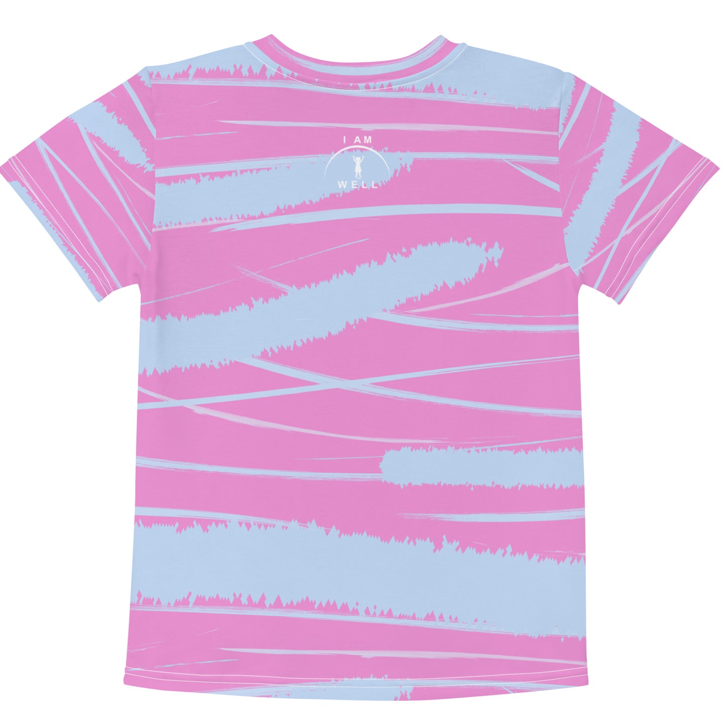 I AM WELL Girls' T-Shirt Pink and Purple w/ White Logo