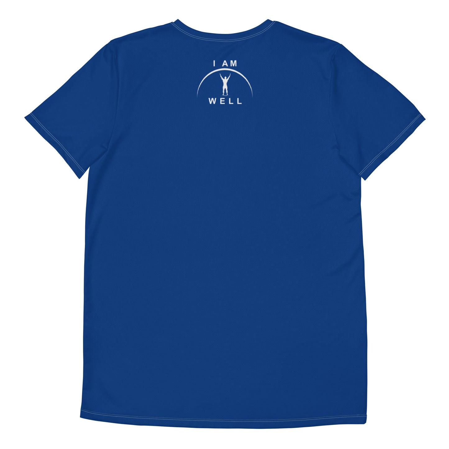 I AM WELL Men's Ultra-Lightweight Performance Athletic T-Shirt - Sheepdog Blue w/ White Logo