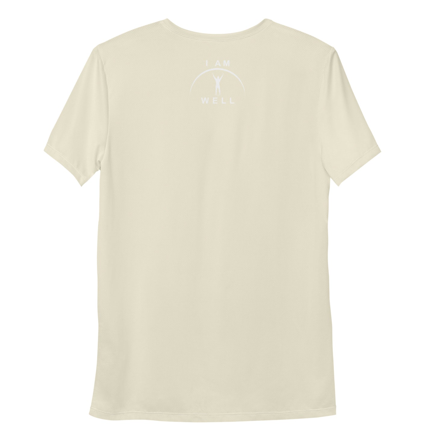 I AM WELL Men's Ultra-Lightweight Performance Athletic T-Shirt - Light Yellow w/ White Logo