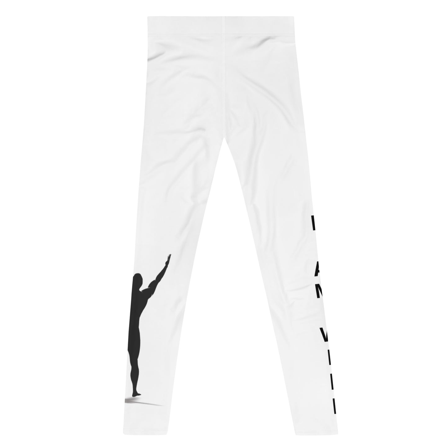 I AM WELL Men's Compression Lowers - White w/ Black