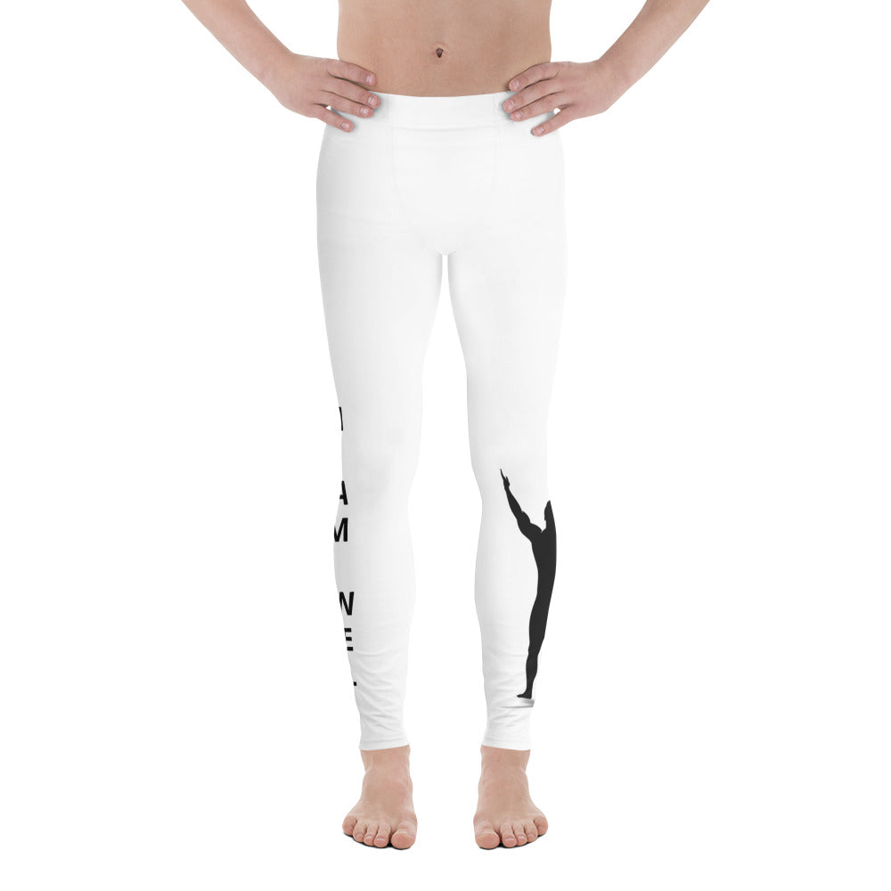 I AM WELL Men's Compression Lowers - White w/ Black