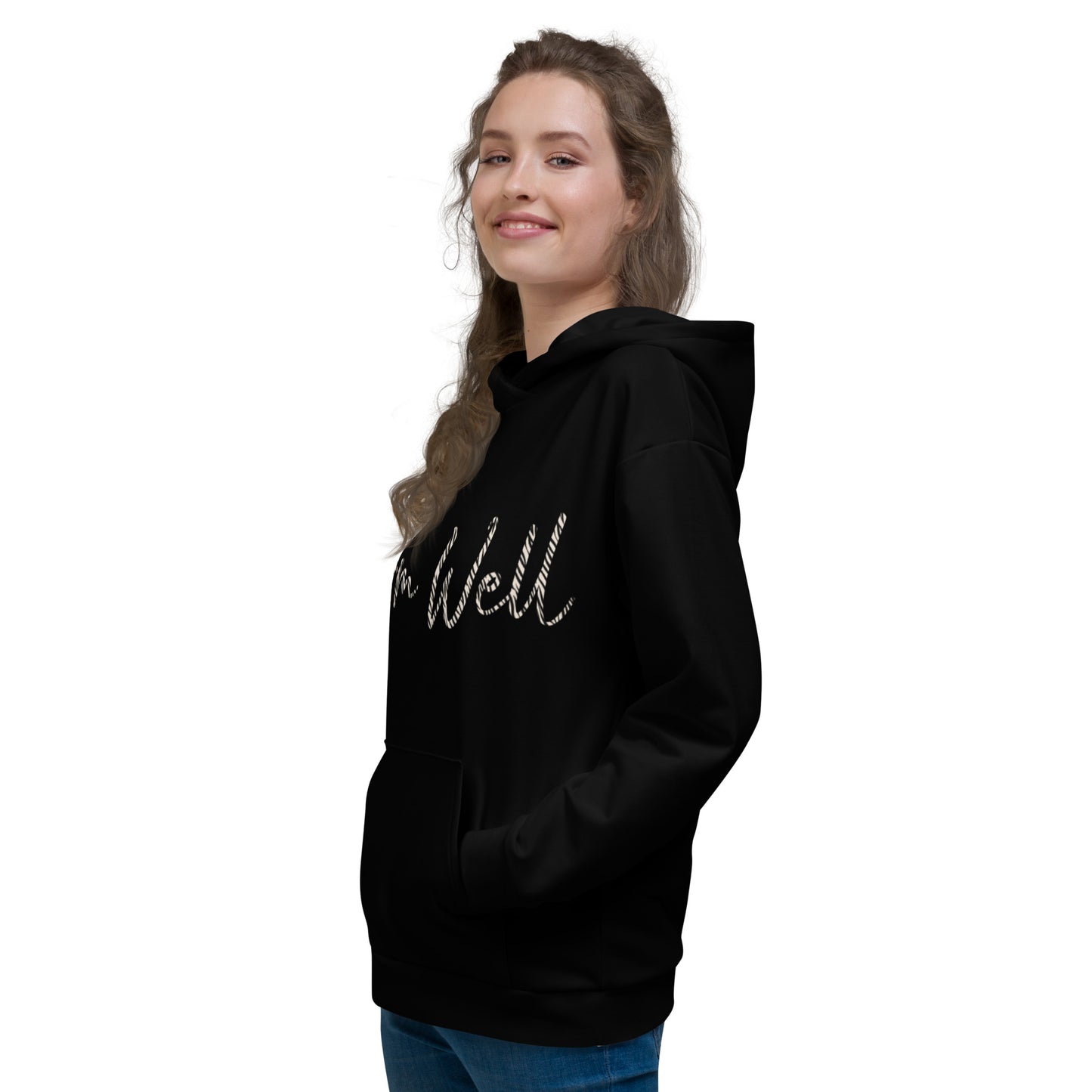 I AM WELL Women's Hoodie Black Zebra