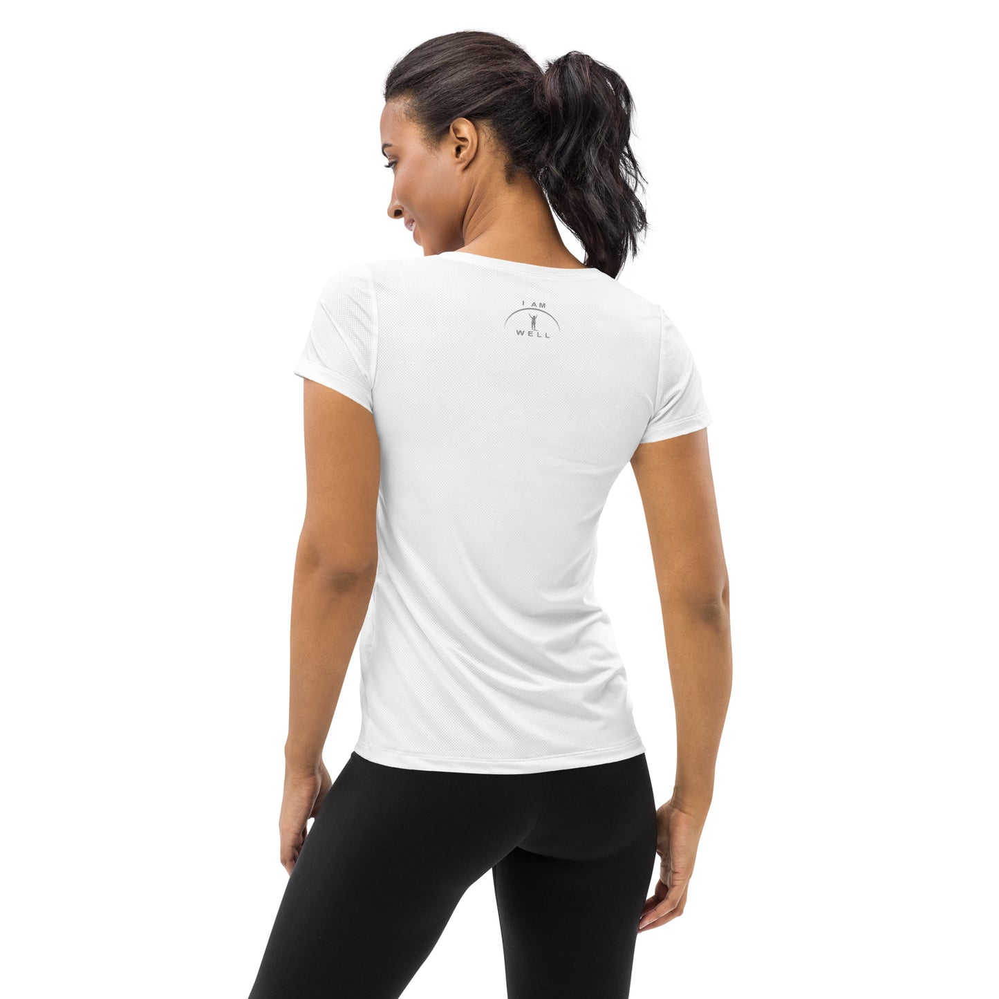 I AM WELL Women's Athletic T-shirt w/ Grey Logo