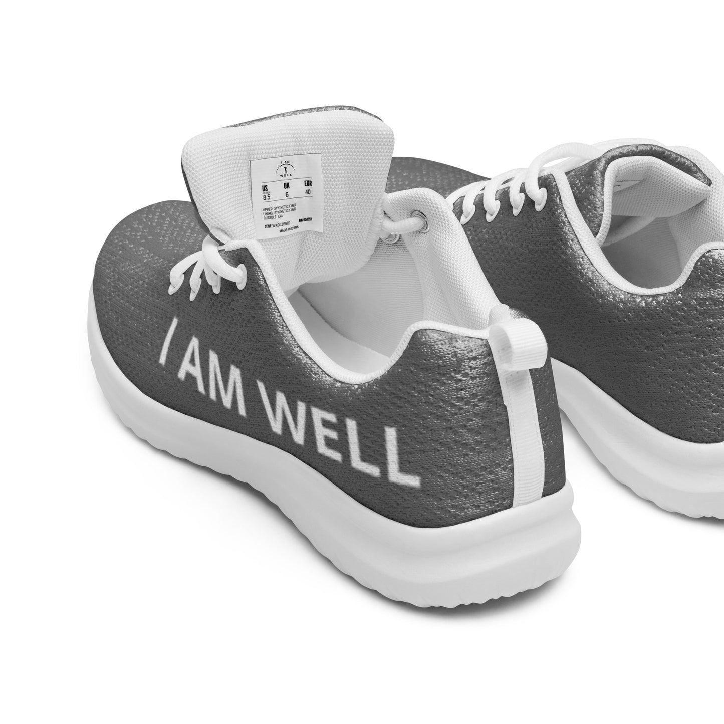 I AM WELL Men’s Athletic Shoes - Dark Grey w/ White Logo