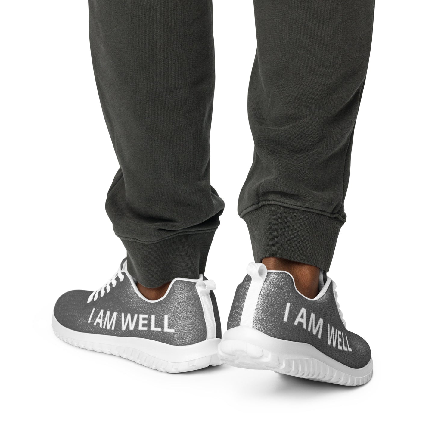 I AM WELL Men’s Athletic Shoes - Dark Grey w/ White Logo