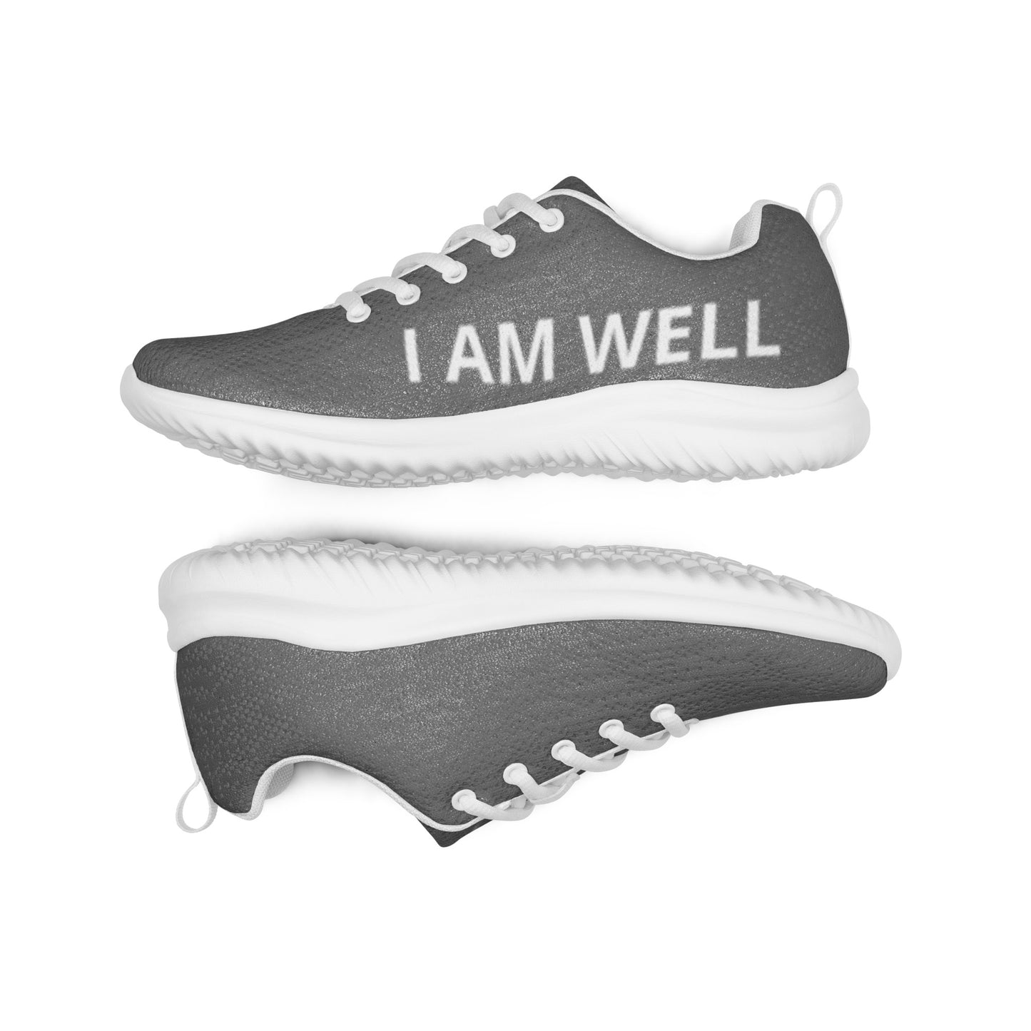 I AM WELL Men’s Athletic Shoes - Dark Grey w/ White Logo