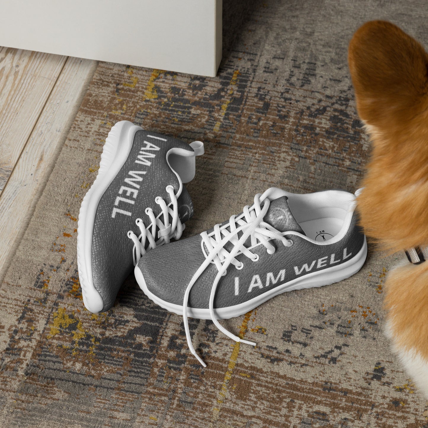 I AM WELL Men’s Athletic Shoes - Dark Grey w/ White Logo