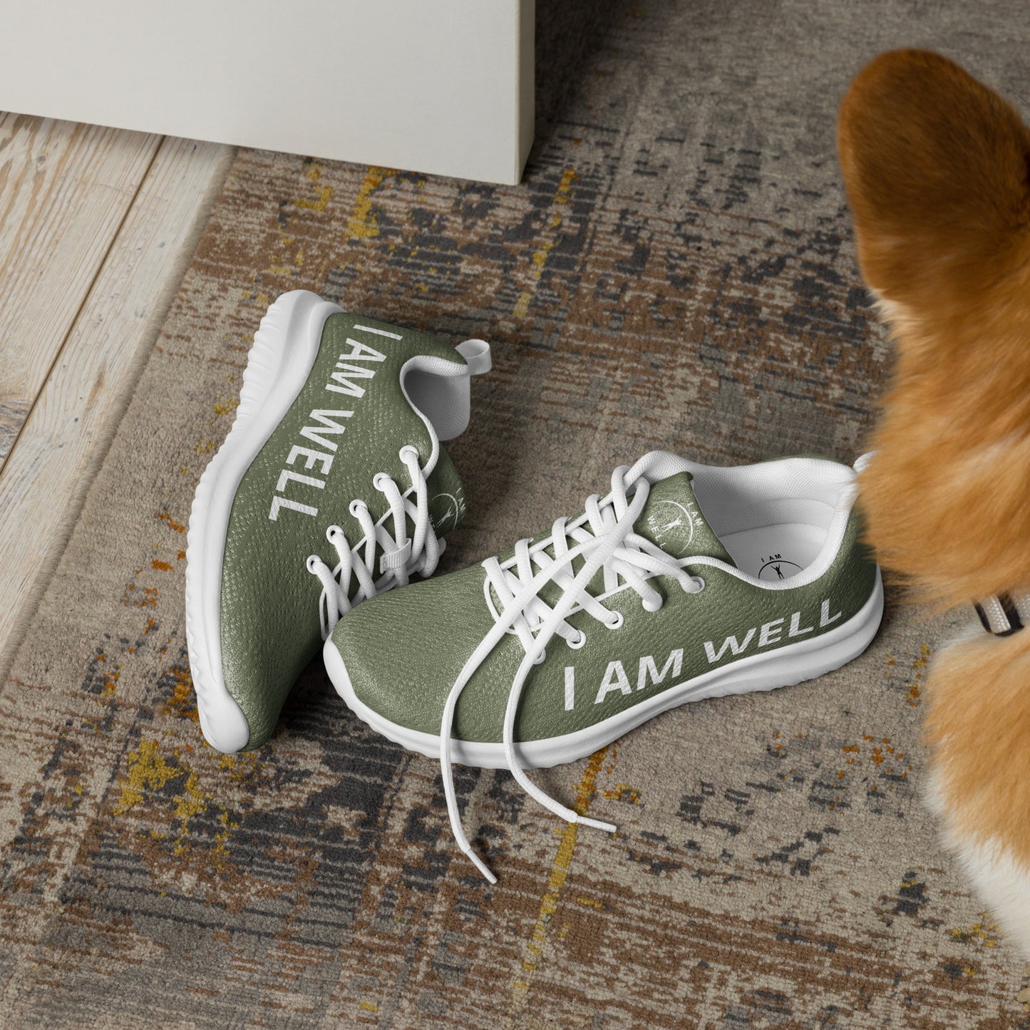 I AM WELL Men’s Athletic Shoes - OD Green w/ White Logo