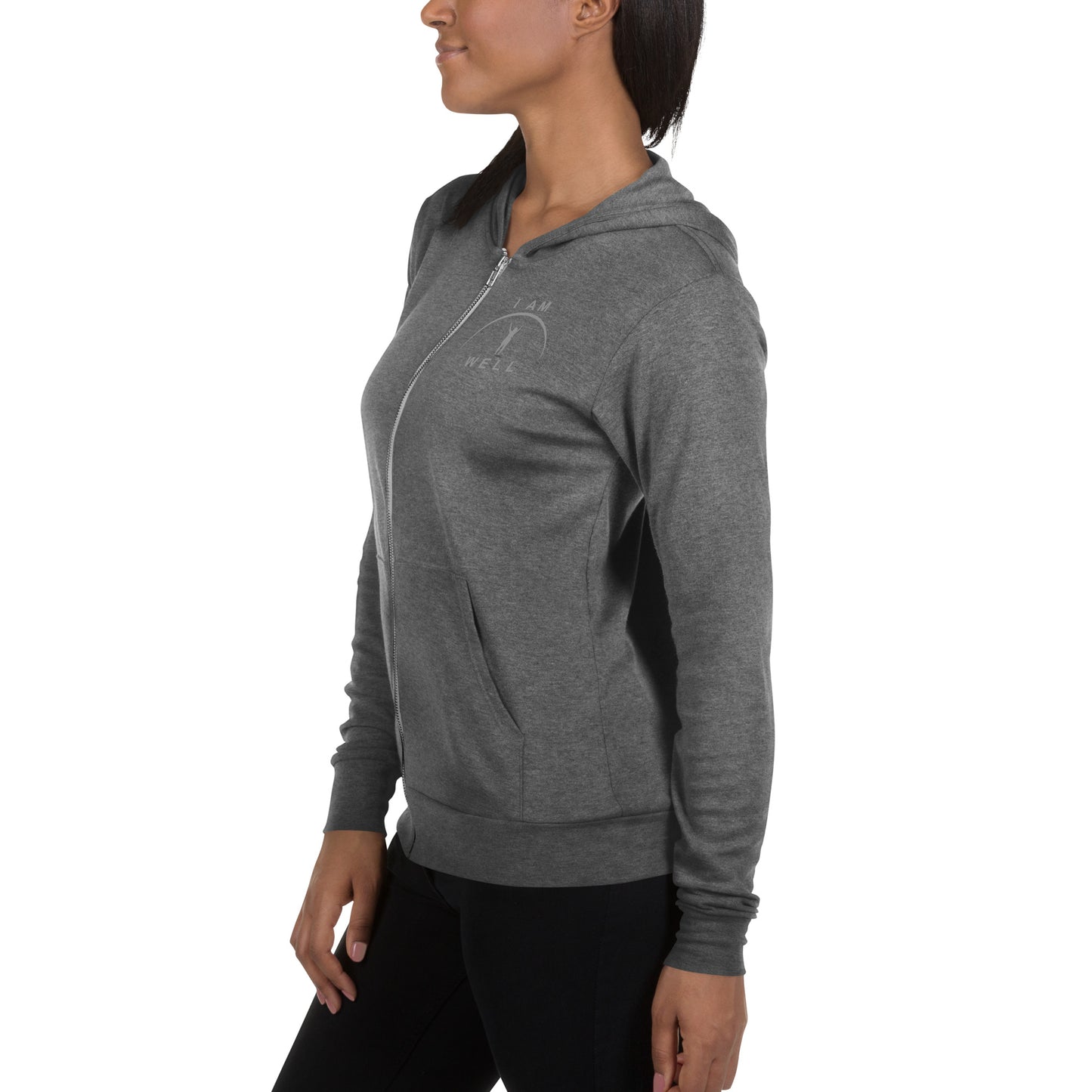 I AM WELL Women's Zip Hoodie w/ White Logo (multiple color options)