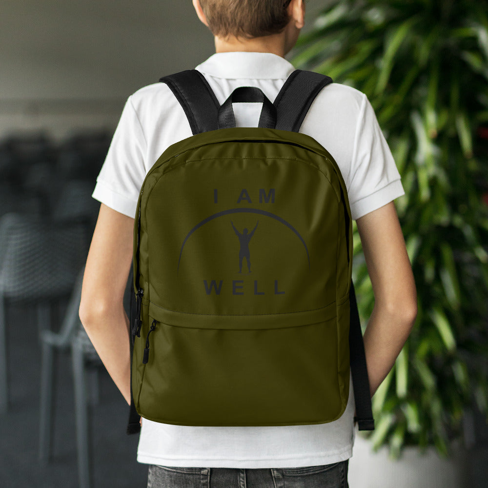 I AM WELL Men's Backpack - OD Green w/ Black Logo