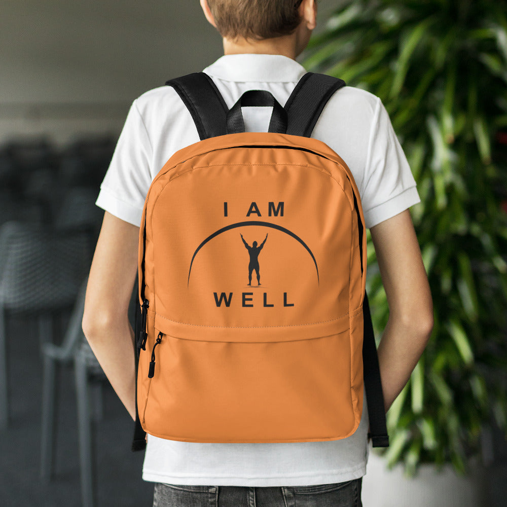 I AM WELL Men's Backpack - Hunter Orange w/ Black Logo