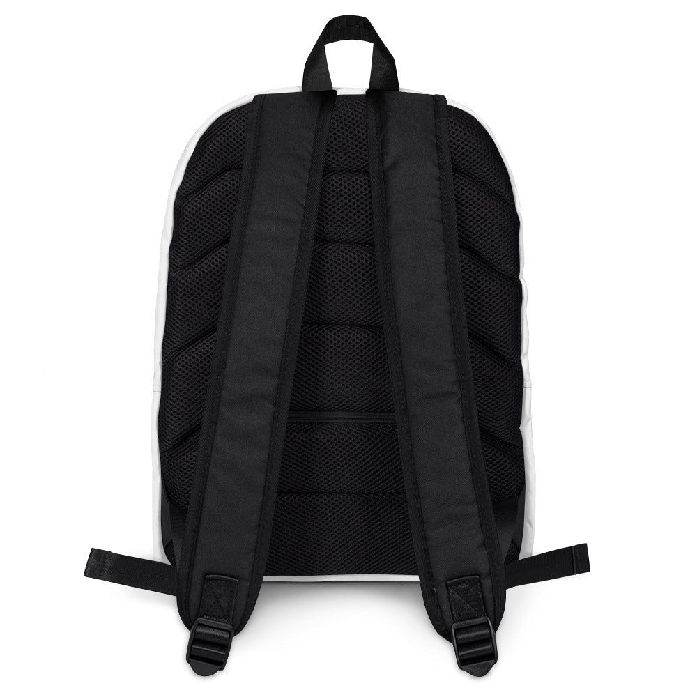 I AM WELL Women's Backpack - White w/ Black Logo