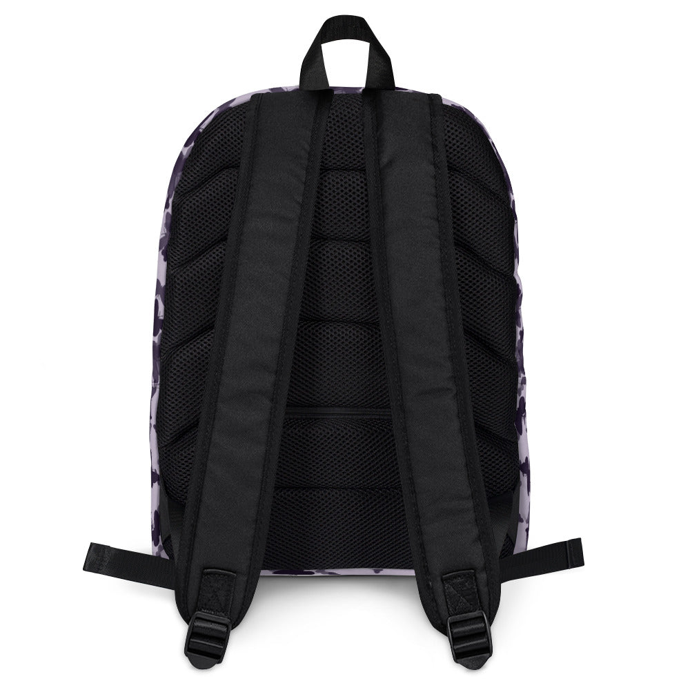 I AM WELL Backpack - Purple Butterflies w/ Black Logo - Young Lady