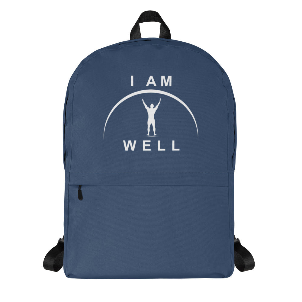 I AM WELL Men's Backpack - Blue w/ White Logo