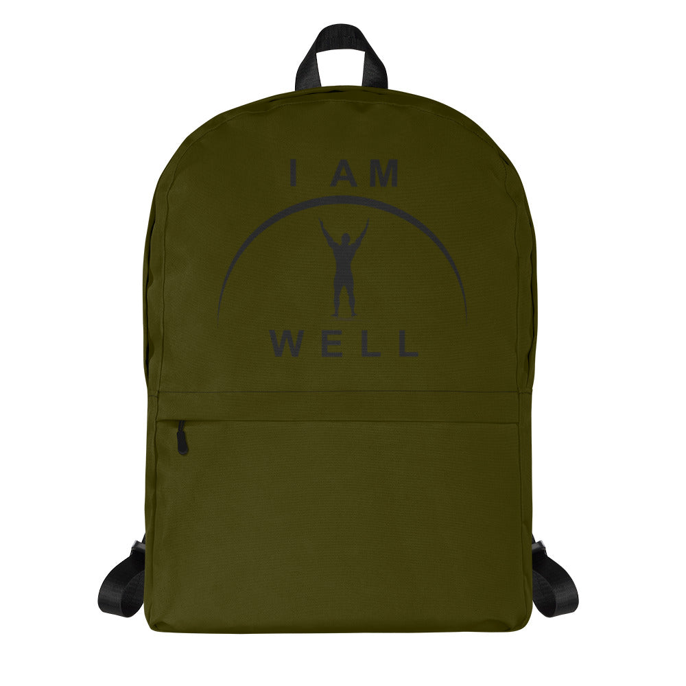 I AM WELL Men's Backpack - OD Green w/ Black Logo