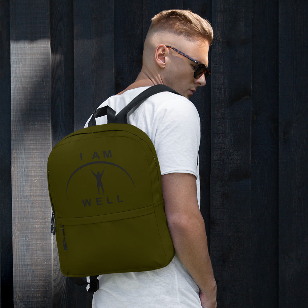 I AM WELL Men's Backpack - OD Green w/ Black Logo