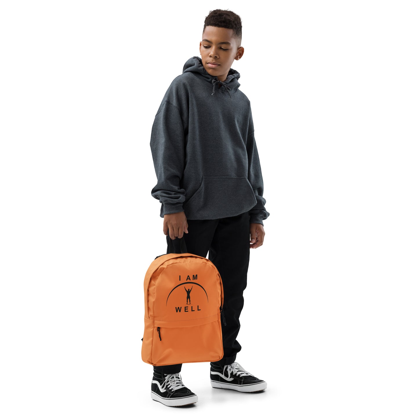 I AM WELL Men's Backpack - Hunter Orange w/ Black Logo