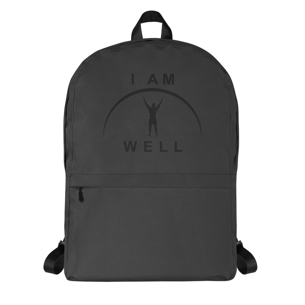 I AM WELL Men's Backpack - Dark Grey w/ Black Logo