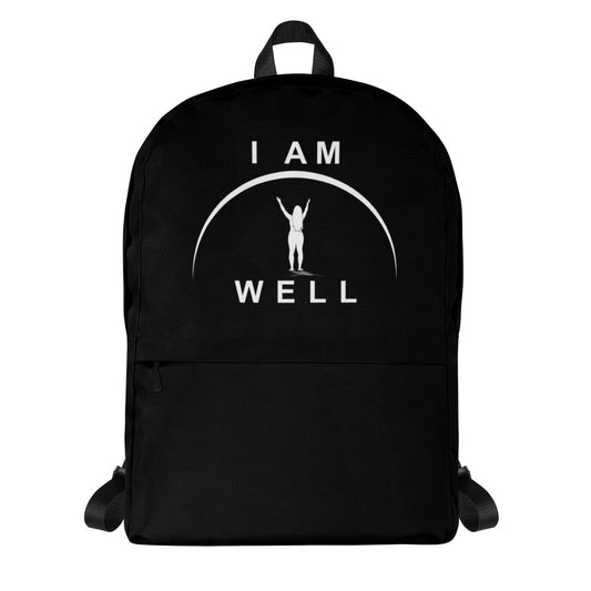 I AM WELL Women's Backpack - Black w/ White Logo