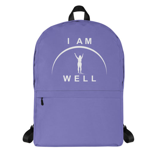 I AM WELL Women's Backpack - Purple w/ White Logo