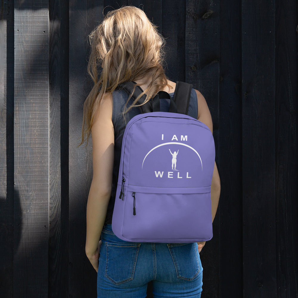 I AM WELL Women's Backpack - Purple w/ White Logo