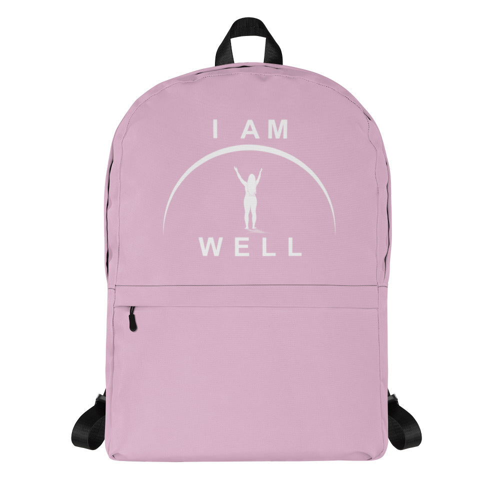 I AM WELL Women's Backpack - Pink w/ White Logo