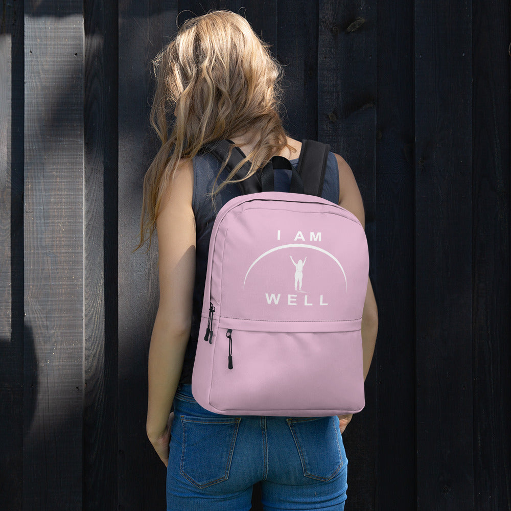 I AM WELL Women's Backpack - Pink w/ White Logo