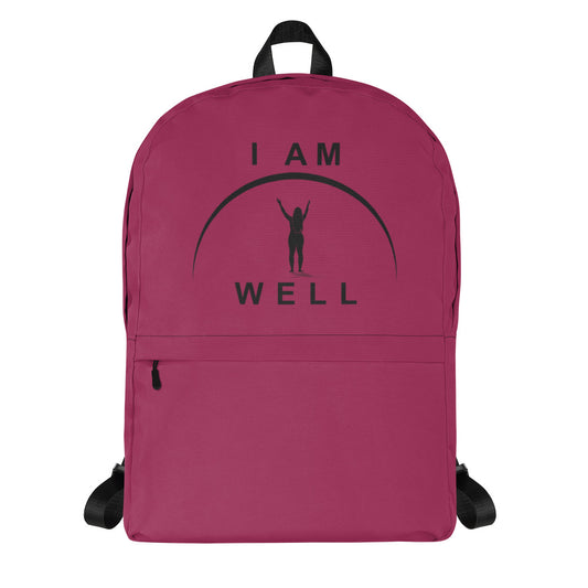 I AM WELL Women's Backpack - Red w/ Black Logo