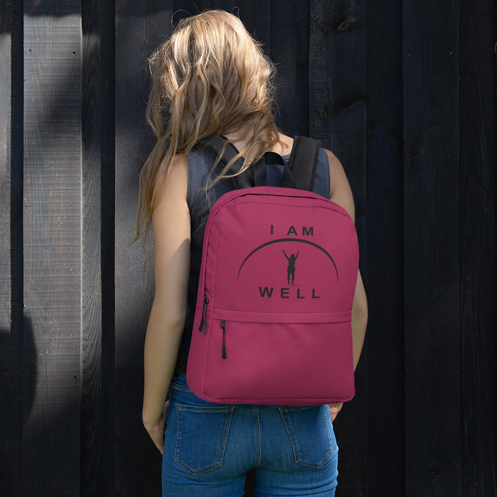 I AM WELL Women's Backpack - Red w/ Black Logo