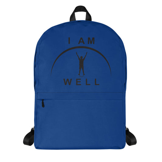 I AM WELL Backpack - Dark Blue w/ Black Logo - Young Man