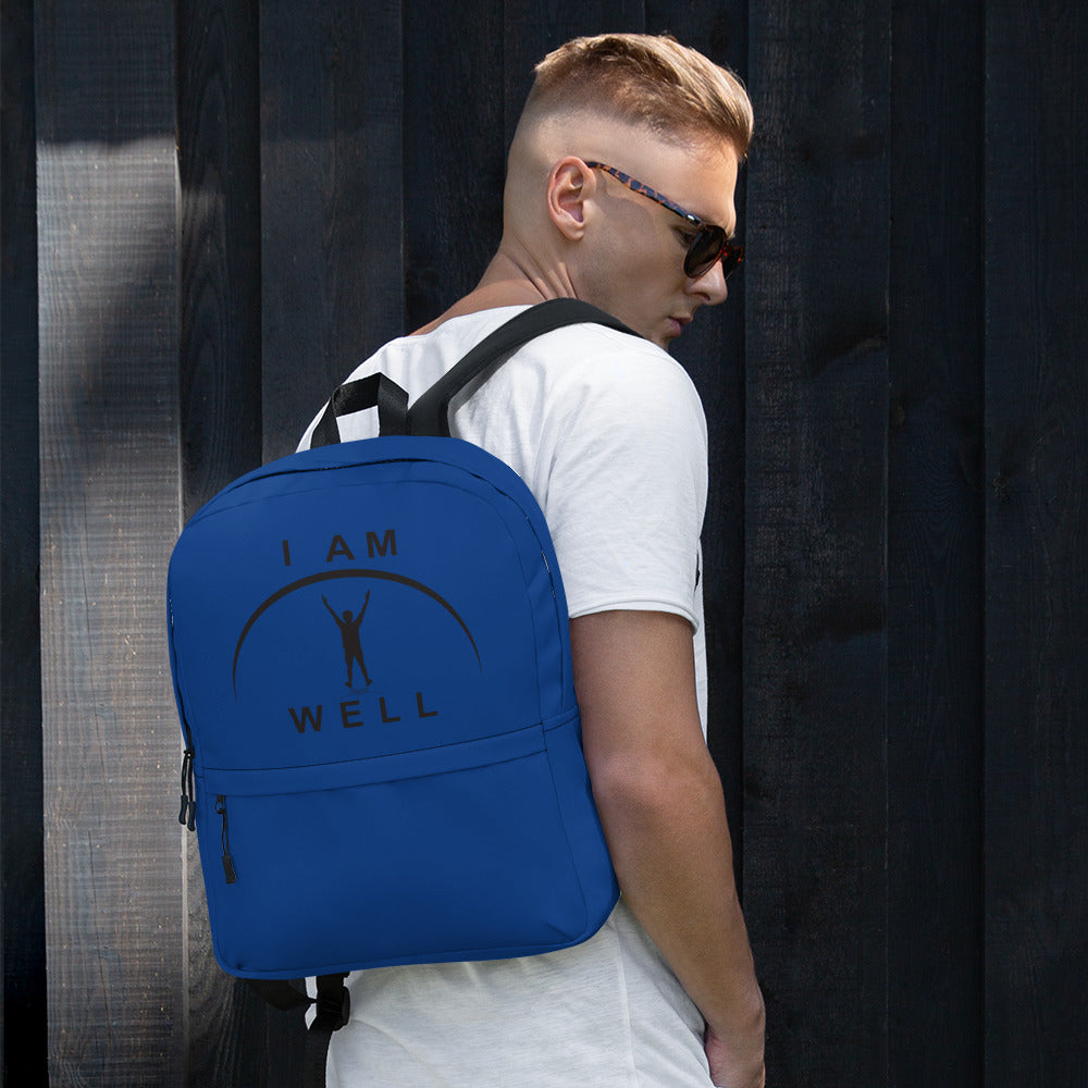 I AM WELL Backpack - Dark Blue w/ Black Logo - Young Man