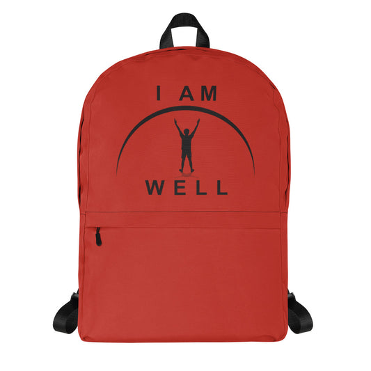 I AM WELL Backpack - Red w/ Black Logo - Young Man