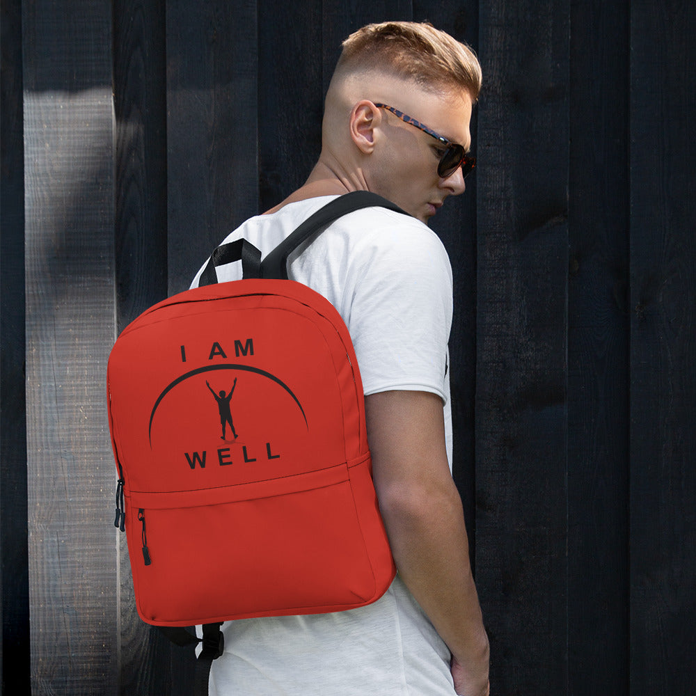 I AM WELL Backpack - Red w/ Black Logo - Young Man