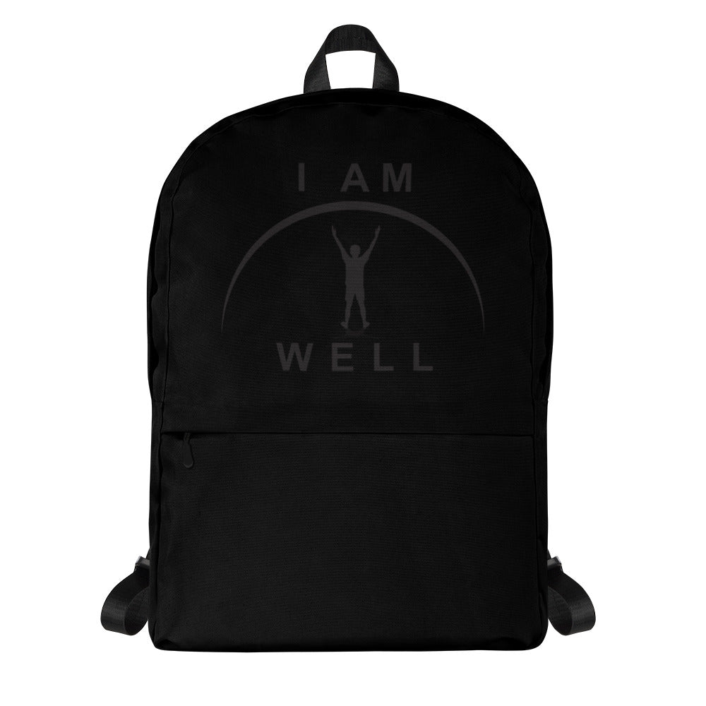 I AM WELL Backpack - Ninja Black w/ Black Logo - Young Man