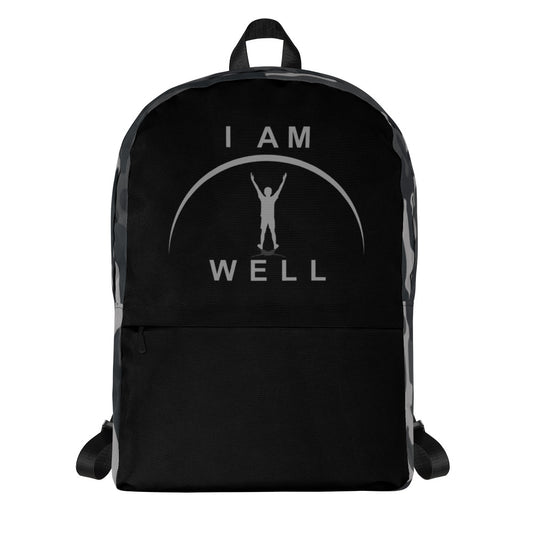 I AM WELL Backpack - Black and Grey Multi-Cam w/ Grey and Black Logos - Young Man