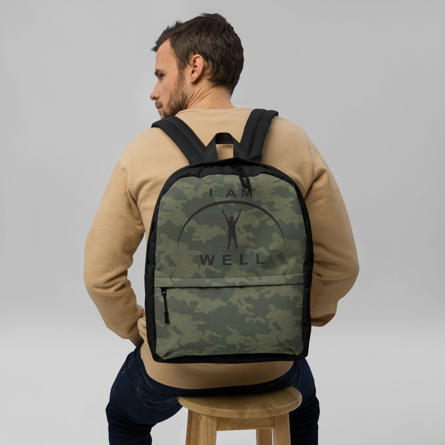 I AM WELL Backpack - Camo w/ Black Logo - Young Man