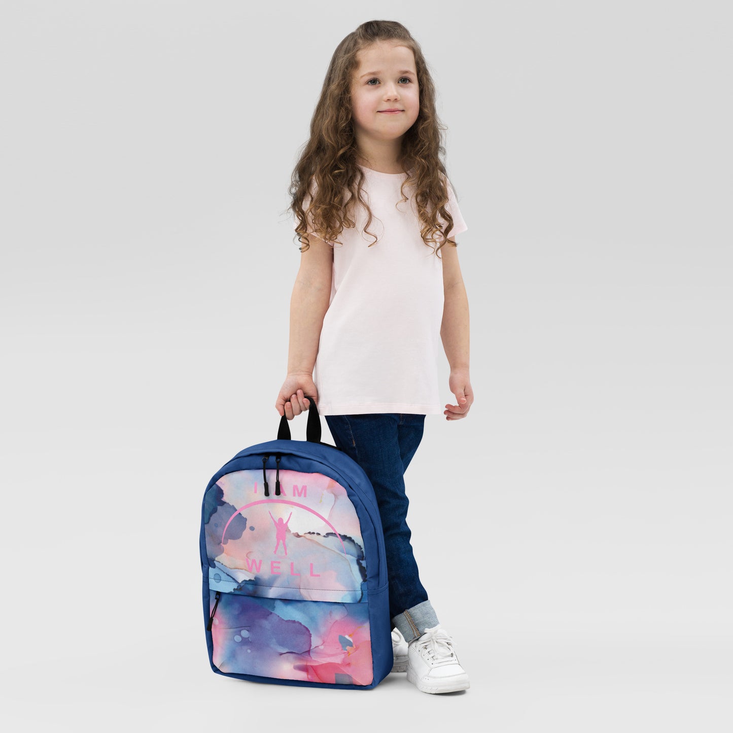 I AM WELL Backpack - Cotton Candy Sky w/ Pink Logo - Young Lady