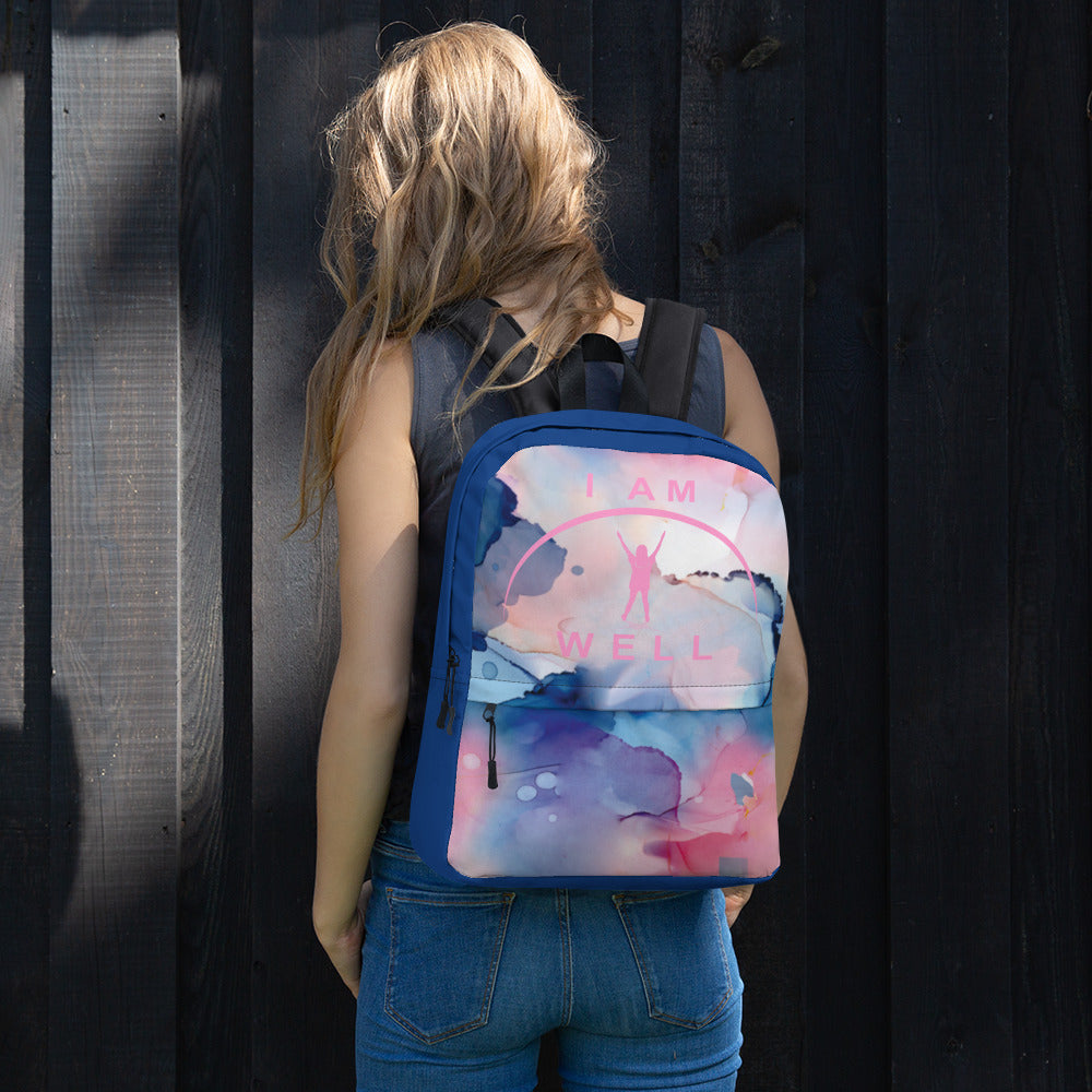 I AM WELL Backpack - Cotton Candy Sky w/ Pink Logo - Young Lady