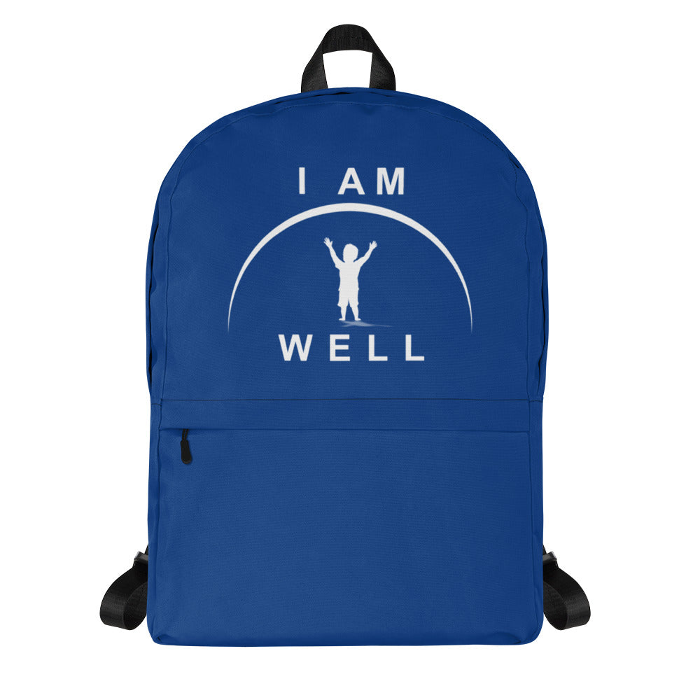 I AM WELL Backpack - Blue w/ White Logo - Boy