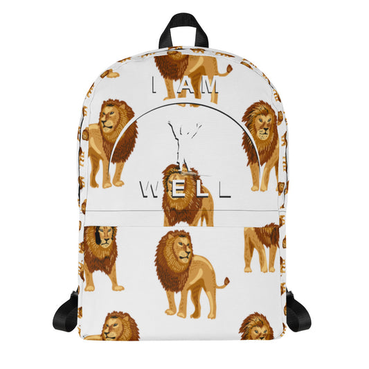 I AM WELL Backpack - The Righteous Are As Bold As Lions w/ White Shadow Logo - Boy