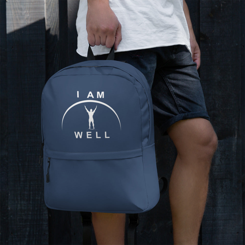 I AM WELL Men's Backpack - Blue w/ White Logo