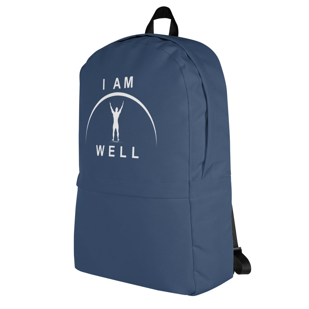 I AM WELL Men's Backpack - Blue w/ White Logo