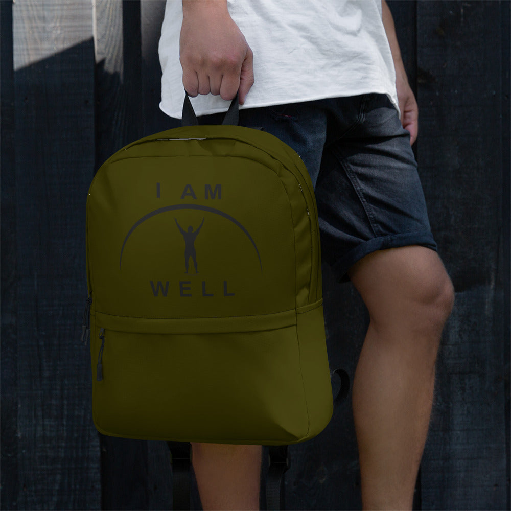 I AM WELL Men's Backpack - OD Green w/ Black Logo