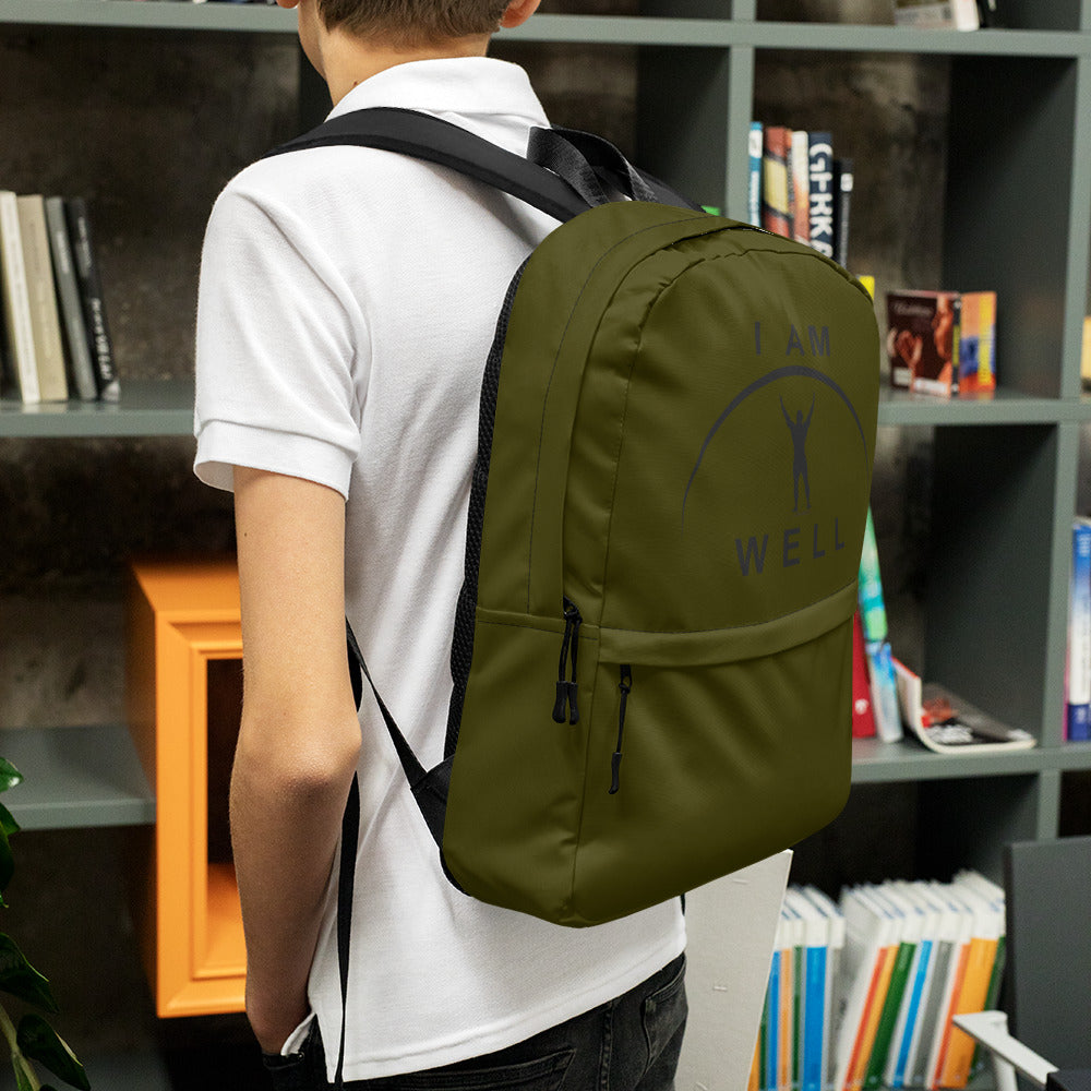 I AM WELL Men's Backpack - OD Green w/ Black Logo