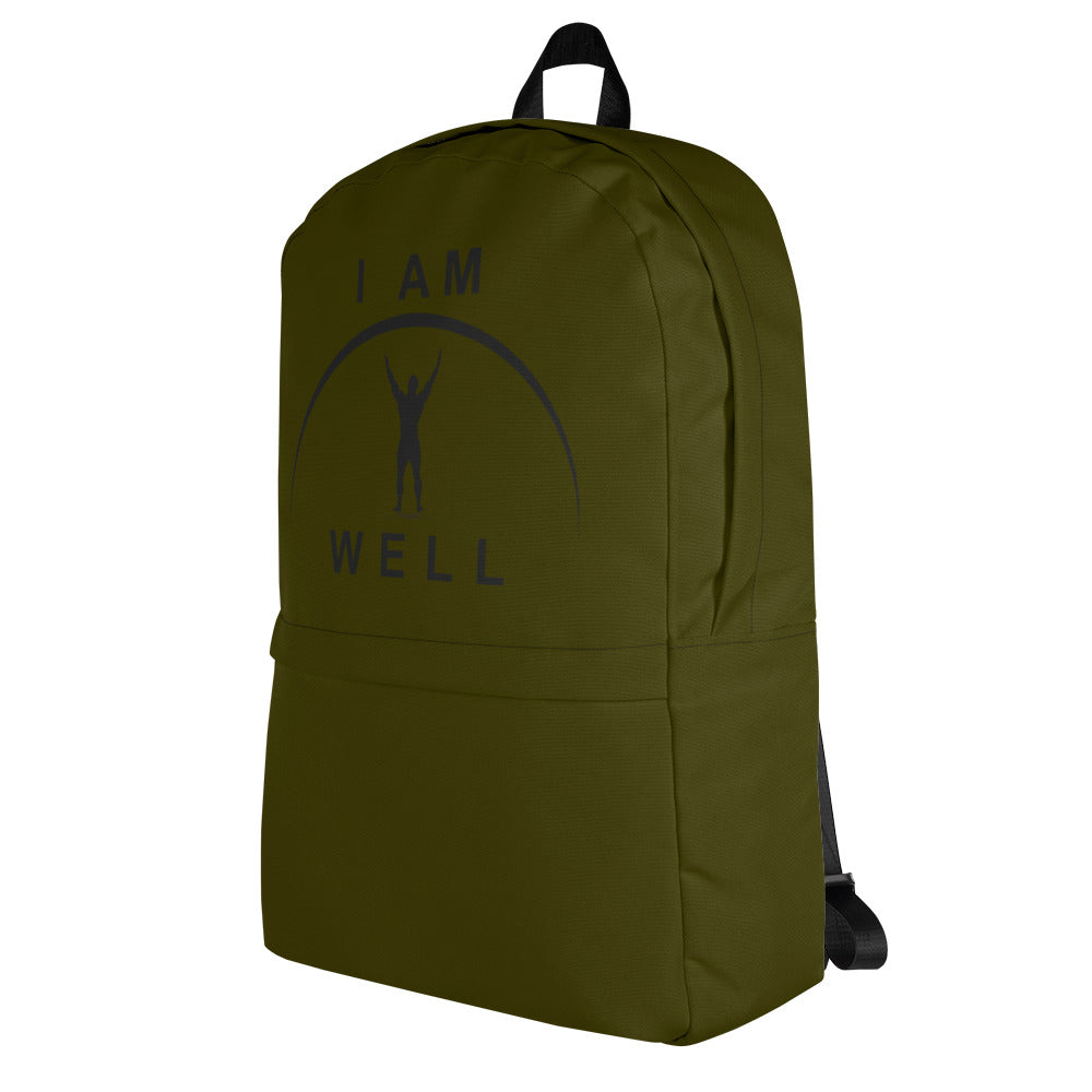 I AM WELL Men's Backpack - OD Green w/ Black Logo