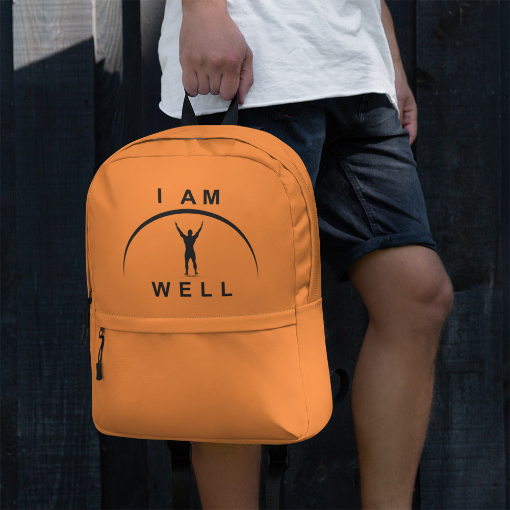 I AM WELL Men's Backpack - Hunter Orange w/ Black Logo