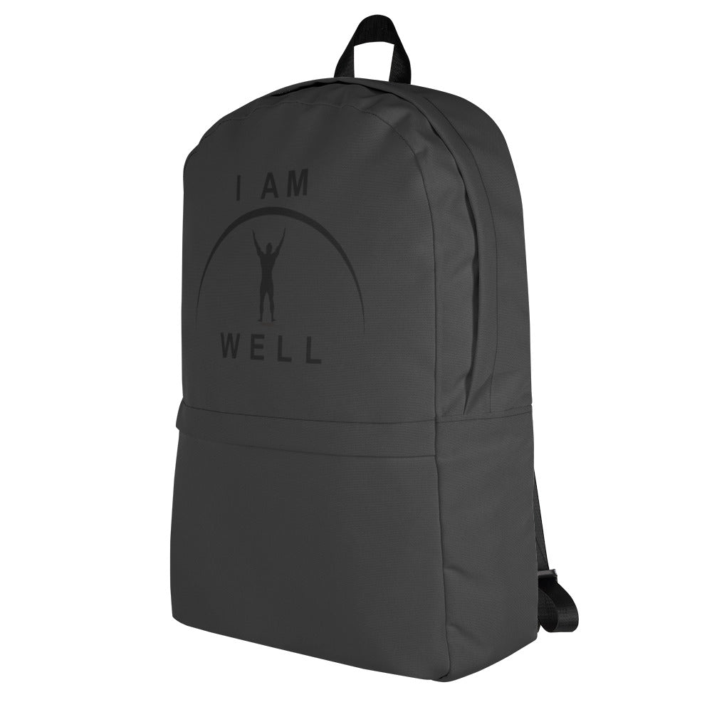 I AM WELL Men's Backpack - Dark Grey w/ Black Logo