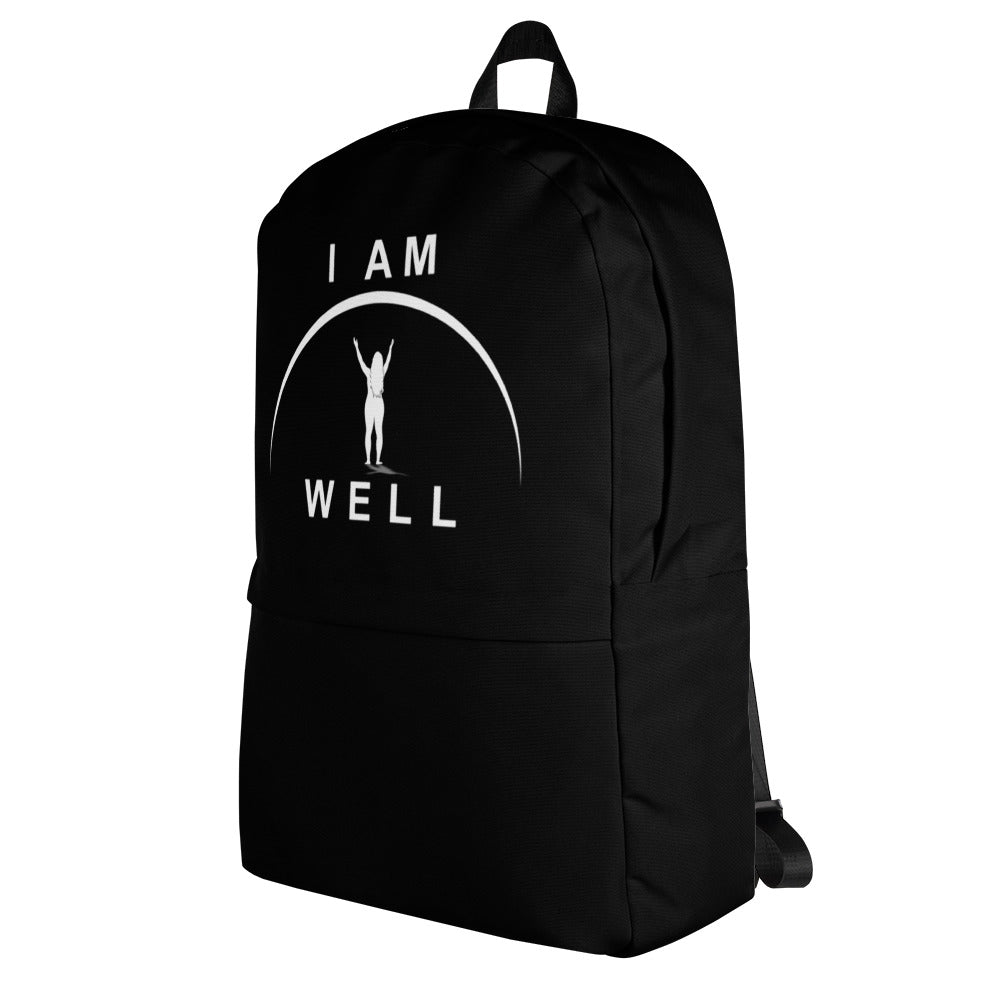 I AM WELL Women's Backpack - Black w/ White Logo