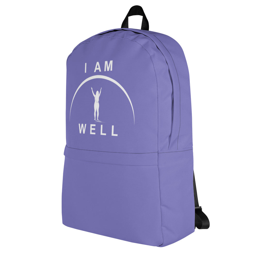 I AM WELL Women's Backpack - Purple w/ White Logo